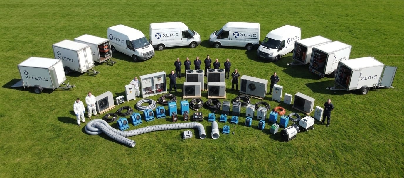 The Xeric Ltd fleet, drying and heat-treatment equipment, and team assembled together